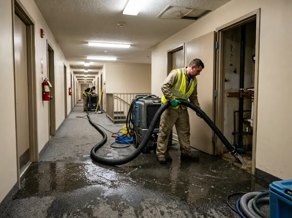 multi-unit-apartment-hallway-f-005 — frequently asked questions, Emergency Burst Pipe Water Extraction & Removal in Woodson…